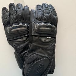 New Men Or Women Black Leather Motorcycle Gloves