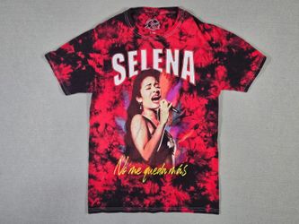 Selena Official Merchandise Red Black Tie Dye Graphic Tee S
