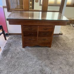 Handmade vintage Walnut desk