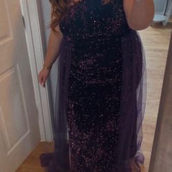 Purple SHEIN Dress Plus Size 