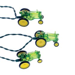 John Deere Tractor Plastic String Lights Complete Full Set  20 Trackers