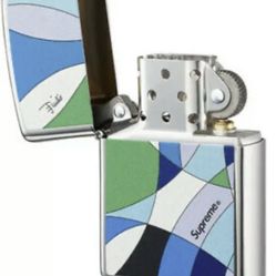 Supreme Emilio Pucci Zippo Blue