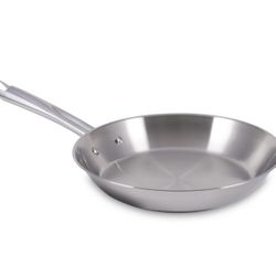 T-Fal Gourmet Stainless Steel Fry Pan 12.5 Inch Induction Compatible Skillet Pan, Fast and Even Heating, Oven Safe to 500F, Professional Grade Cookwar