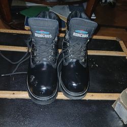 Honchos Steel Toe Leather Lace Uo Work Boots Size 5.5