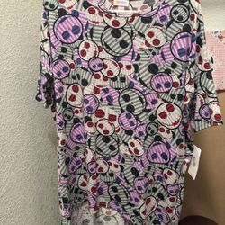 Disney Lularoe Irma Jack Skellington Women Shirt Size Small