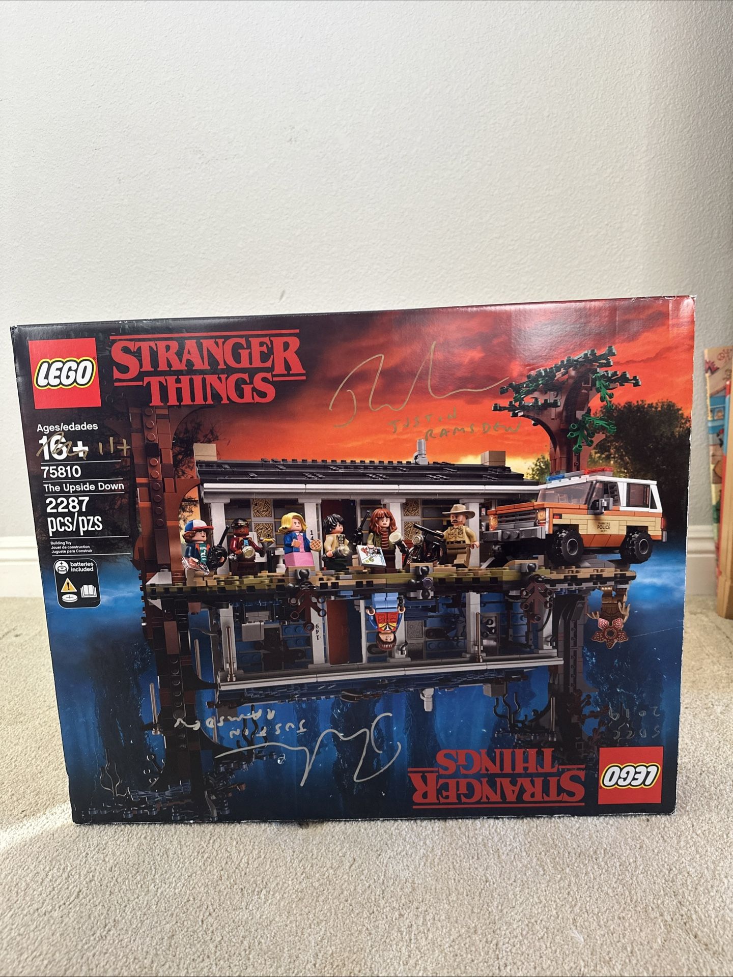 LEGO Stranger Things 75810 “The Upside Down” Signed by Senior Lego Designer James Ramsden at SDCC 2019
