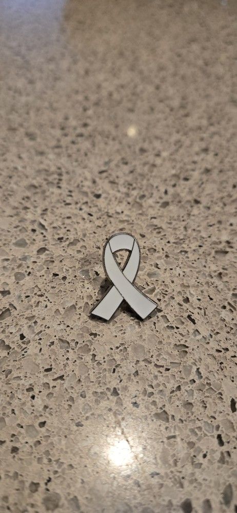 White Ribbon Cancer Pin