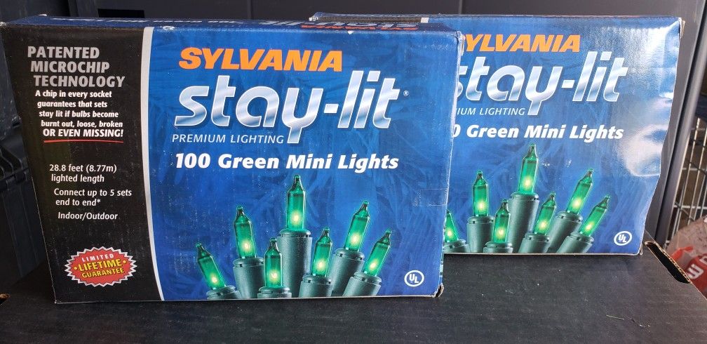 Sylvania Stay-Lit Premium Lighting Green Mini Lights 100