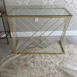 Gold Metal Desk/Sofa Table