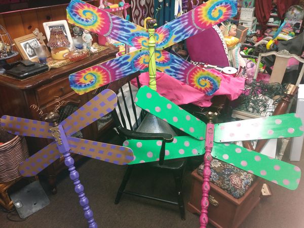 Dragonflies Made From Table Legs And Ceiling Fan Blades For