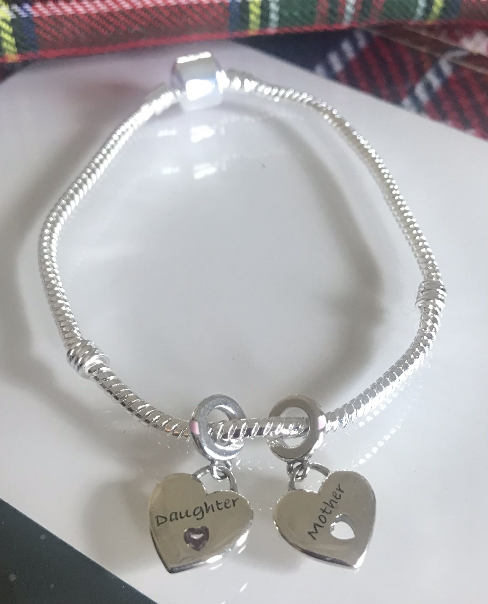 Sterling Silver Charm Bracelet With 2 Charms Attached 