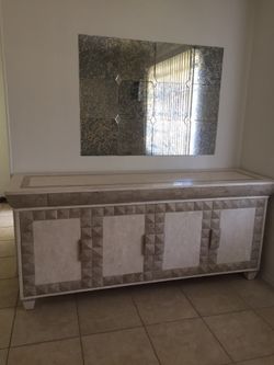 Marble Buffet Cabinet- 