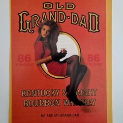 The image shows a vintage advertisement for Old Grand-Dad Kentucky Straight Bourbon Whiskey. 