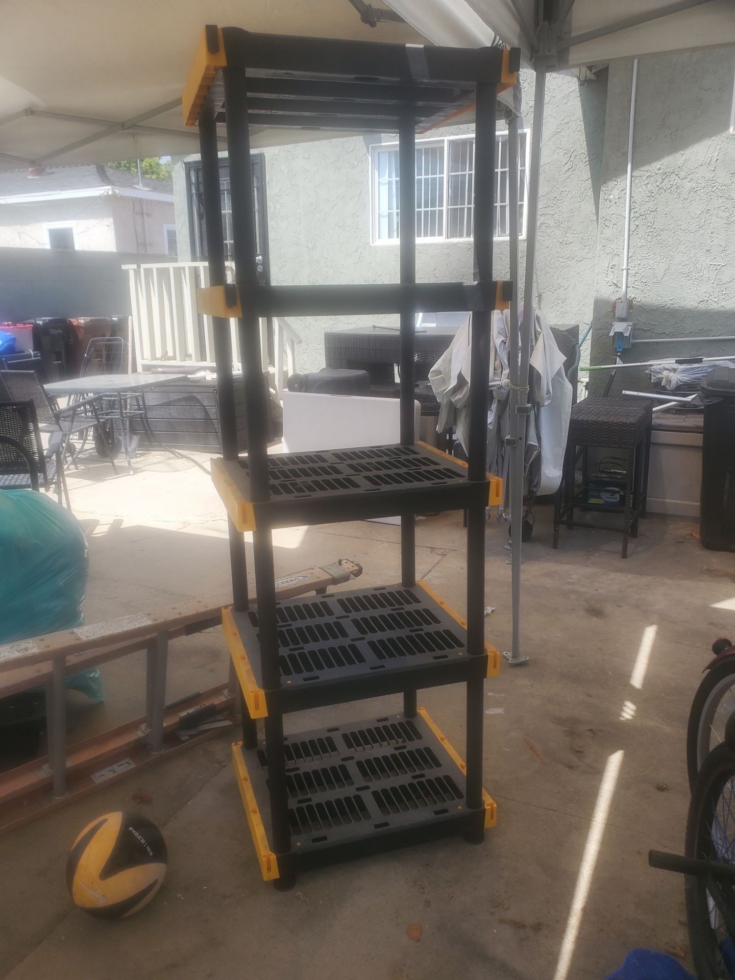 Plastic rack 6 ft tall