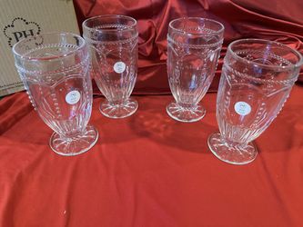 Princess House Marbella Footed Glasses (Set of 4) – Brand New Price: $45