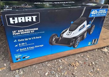 NEW Hart 18” Lawnmower W/6ah N Charger