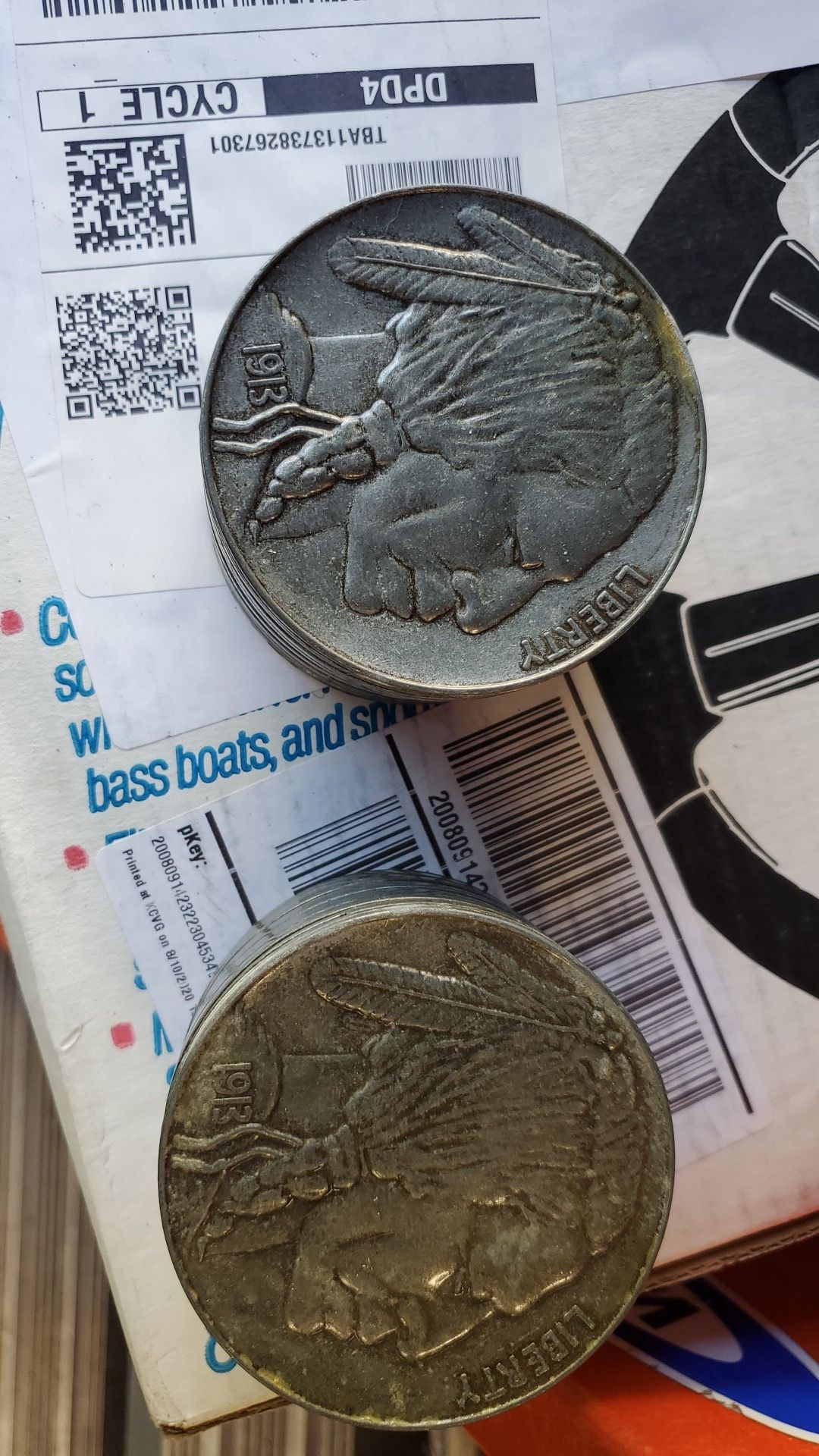 Vintage 1913 Buffalo nickel piggy bank