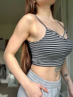 Hollister Striped Crop Tank Top (Size XS) - LOCAL MEETUP ONLY