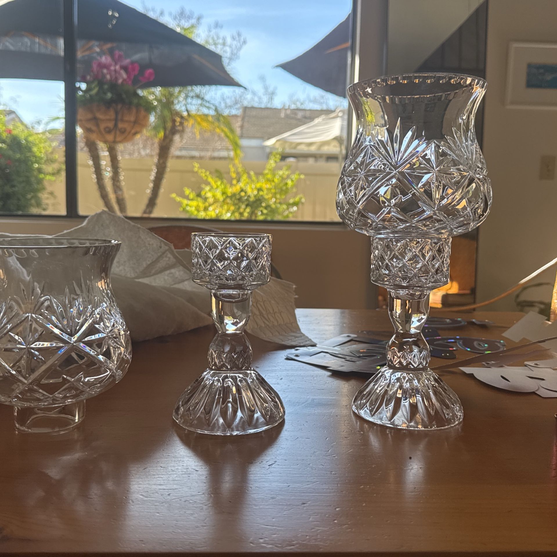 Crystal Candle Hurricane Set