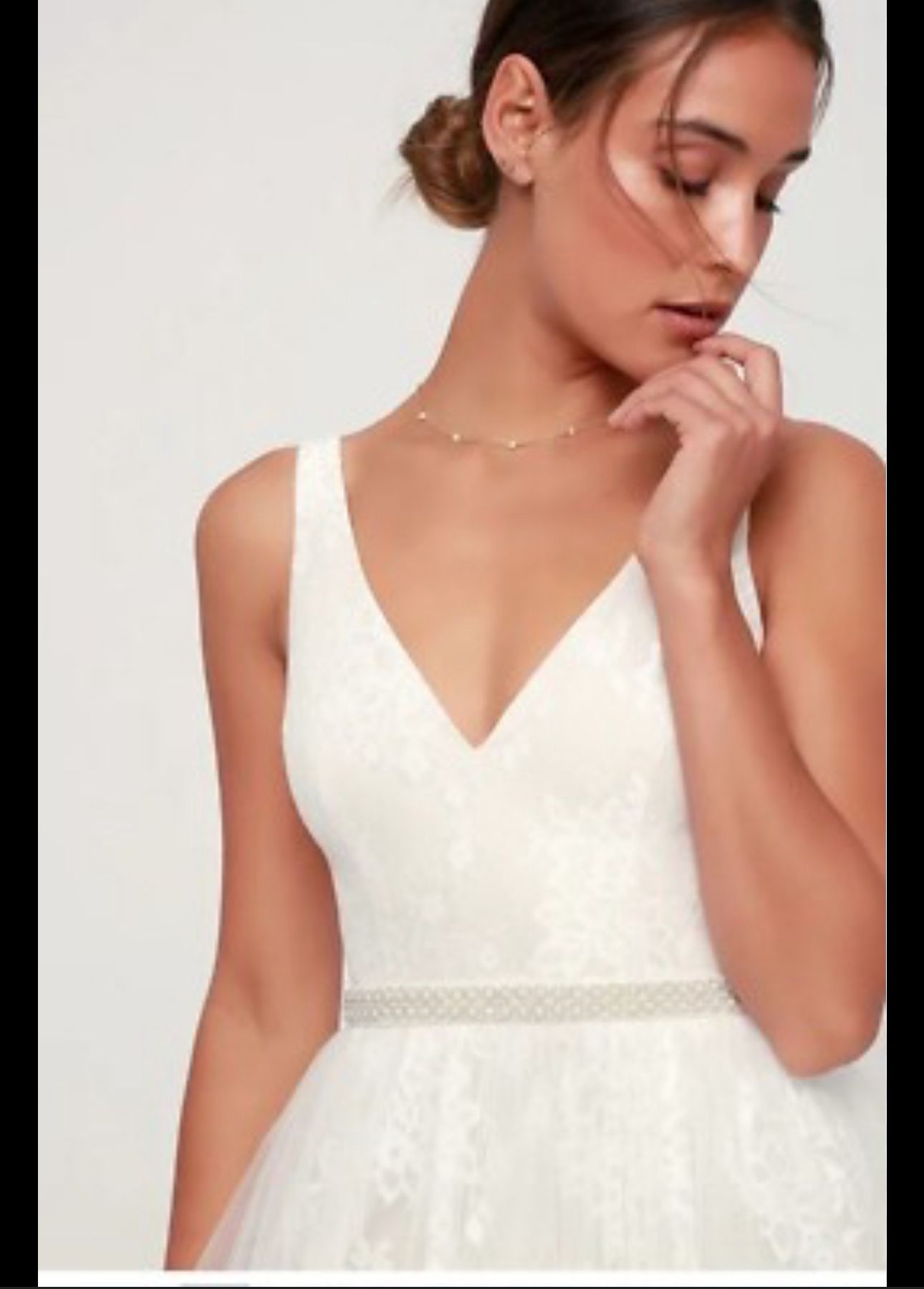 NEW LULU'S WEDDING DRESS SZ M