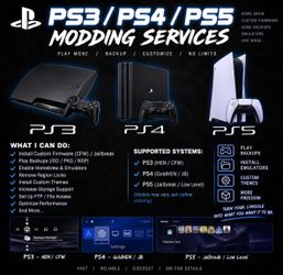 PS3 - PS4 - PS5 M0D service