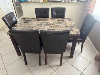 Dining Table Set with 6 Chairs