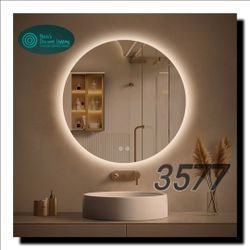 Lovespejo "NEW" 24 Inch Round Backlit Bathroom Mirror with Lights, Circle LED Mirror for Bathroom