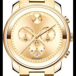 Movado Bold Men Watch ( Gold) Chronograph 44 MM