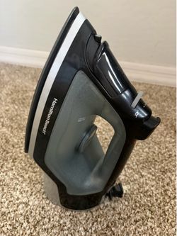 Hamilton Beach Full-Size Nonstick Iron black retractable