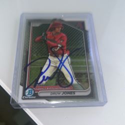 Druw jones signed card