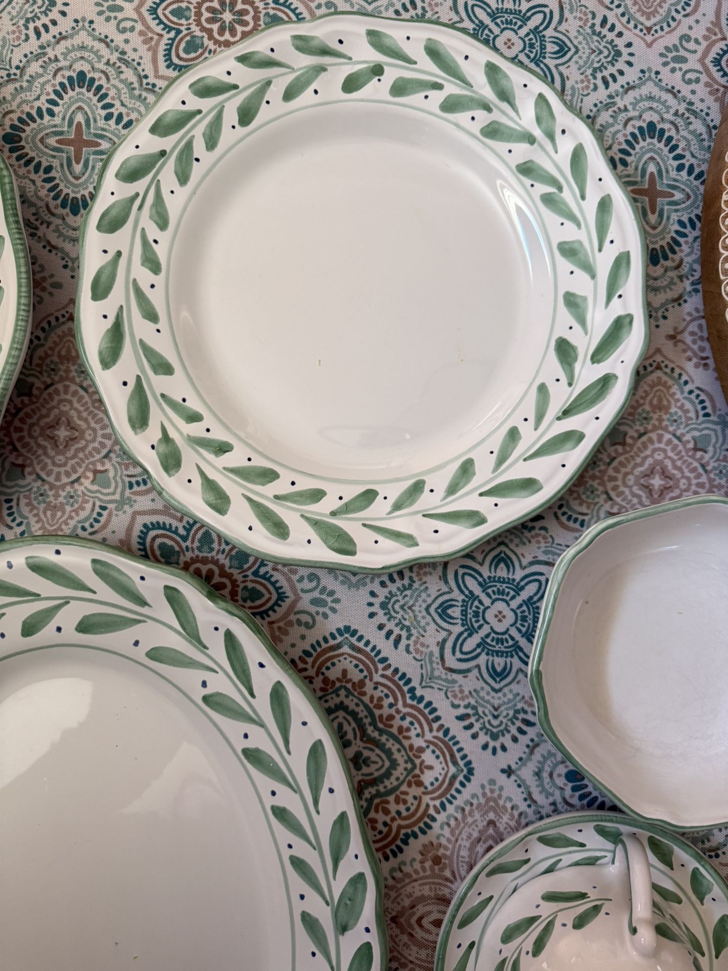 Dinner Set- Italian Fortebraccio Ceramiche Italian leaves