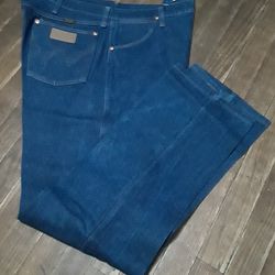 Vtg. Original Wrangler 13MWZ Cowboy Cut Jeans - Starched Blue *42x32 