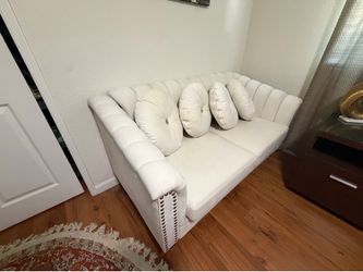 White couch no stains