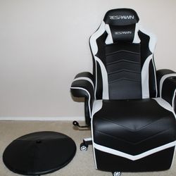 RESPAWN RSP-900 Racing Style, Reclining Gaming Chair, 35.04" - 51.18" D x 30.71" W x 37.01" - 44.88" H, Leather, White
