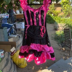 Costume Halloween Child’s M Dress Can Can Dancer