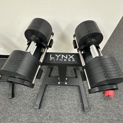 LYNX FITNESS ( BRAND NEW IN BOX ) Pair Of 80lb Adjustable Dumbbells