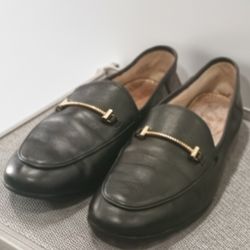 Steve Madden Black Leather Loafers, Size 7.5