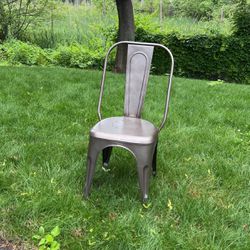Restoration Hardware Metal Chairs (4)