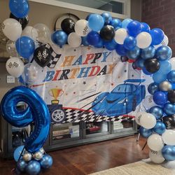 Balloon Decoration Arch Kit car racing