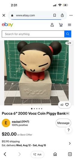 vintage 2000 Vooz Pucca piggy bank