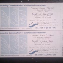 Tickets To The Aquarium 