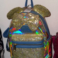 Gold Loungfly Back Pack New With Tags 