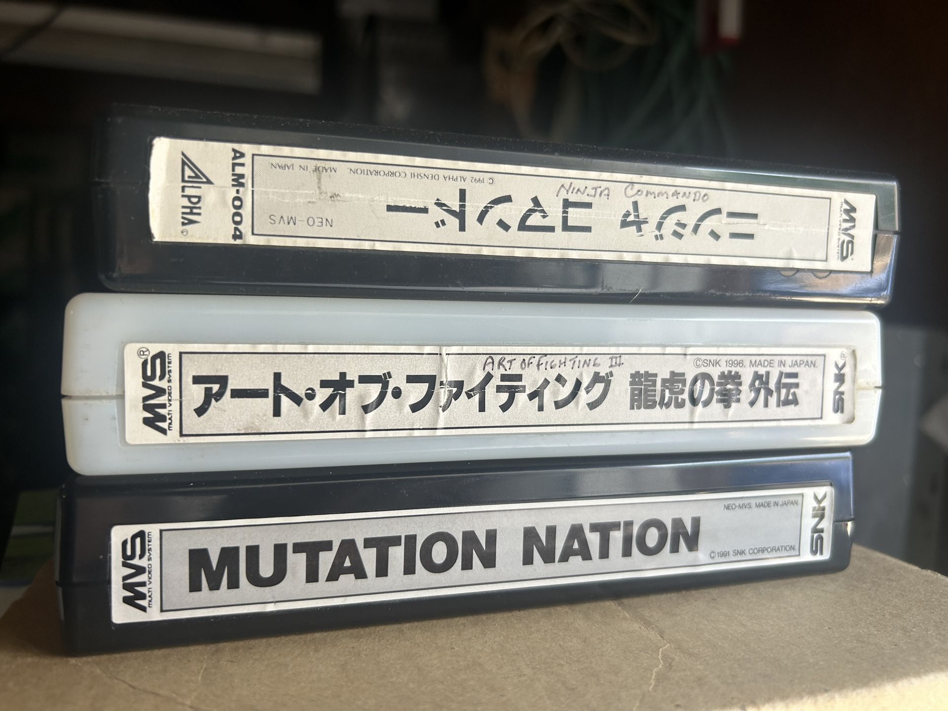 Neo Geo Arcade Video Game Cartridges / Price To Be Negotiated