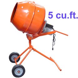 New Cement Mixer 5CuFt. Mortar Stucco Mixer Mezcladora De Cemento Electrica Para Construccion 