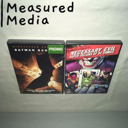 2 DVD SEALED NEW NWT Batman Begins / Necessary Evil Super Villains Of DC Comics