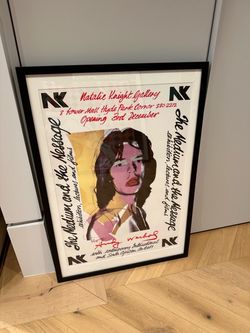 Andy Warhol Natalie Knight Gallery Exhibition Poster Framed