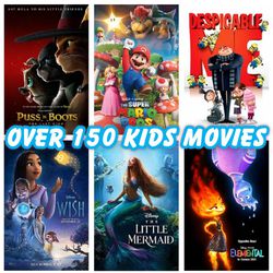 150 Kids Movies - Over 150 Animated and Live Action Family Movies on USB Drive