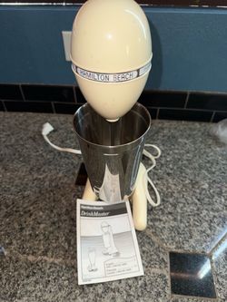 Hamilton Beach Drink Master Stand Mixer 727W White Chrome Retro Tested Working