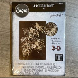 Sizzix 664247 Poinsettia 3-D Textured Embossing Folder