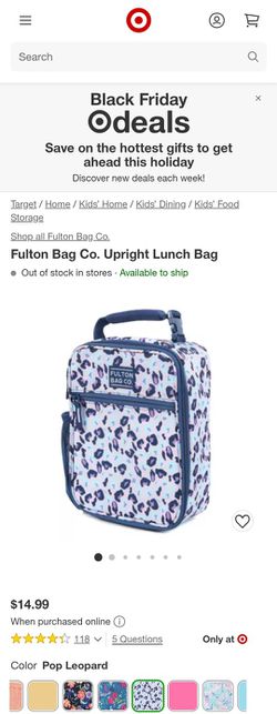 Fulton Bag Co. Upright Lunch Bag - Black : Target